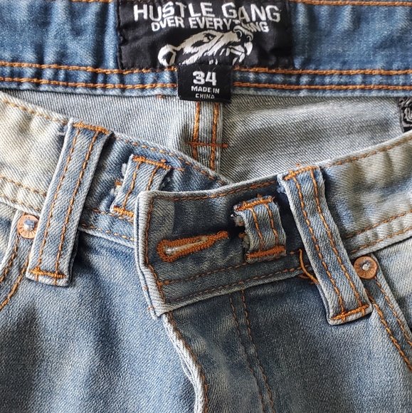 Hustle Gang Whiskey Throttle Spray Paint Jeans. Sz. 34. - Picture 9 of 16